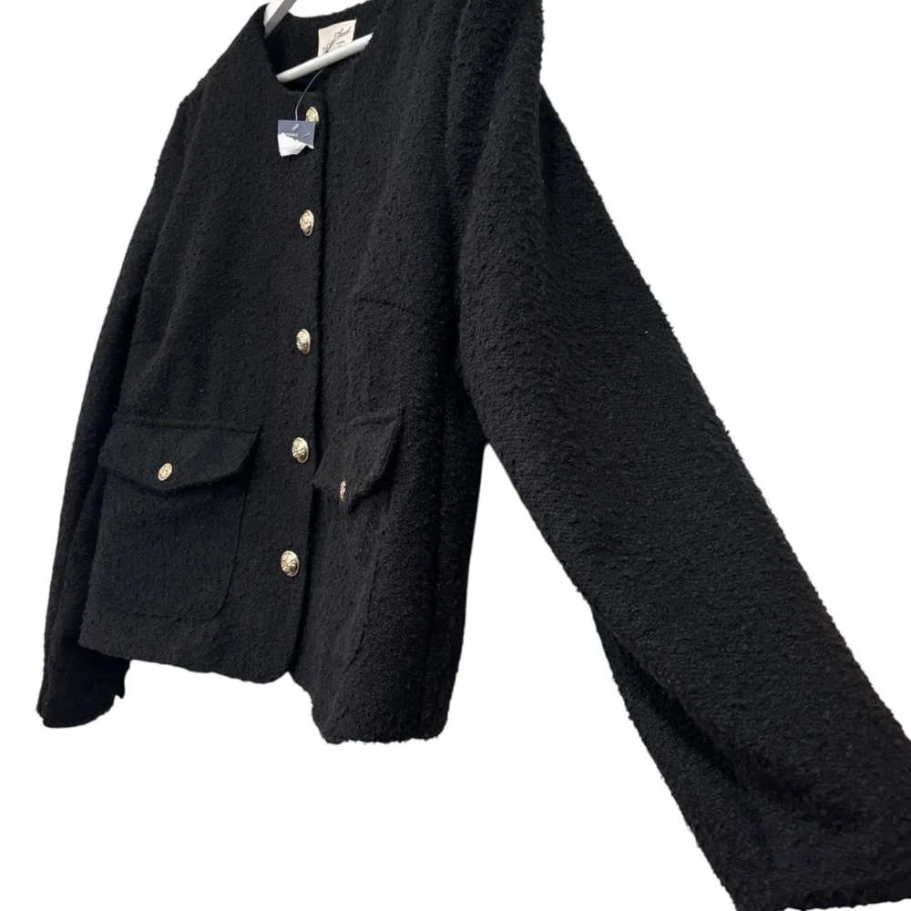 Universal Thread Cropped Black Blazer Jacket Size XXL NWT